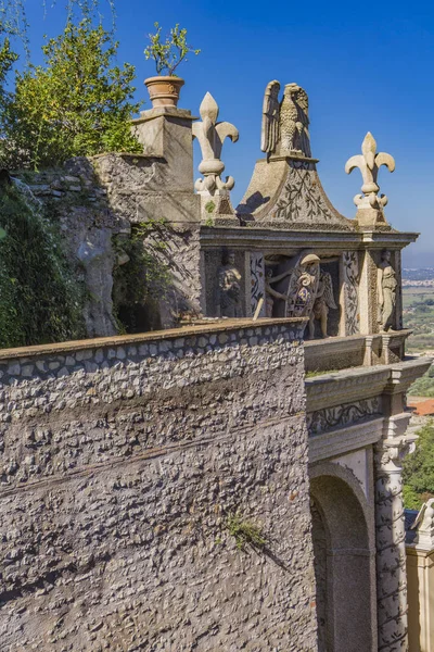 Détail Fontaine Chouette Dans Villa Este Tivoli Italie — Photo