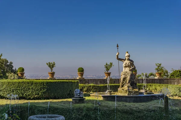 Standbeeld Van Rome Triomfantelijke Villa Este Tivoli Italië Bekijken — Stockfoto