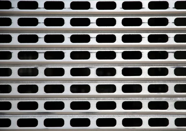 Closeup Detail Metal Shutters Backdrop — Stock Photo, Image