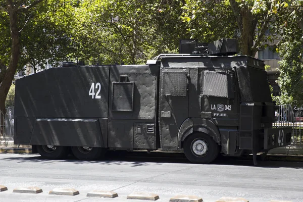 Santiago Chile Stycznia 2018 Armatki Wodne Ciężarówka Mercedes Benz Rosenbauer — Zdjęcie stockowe