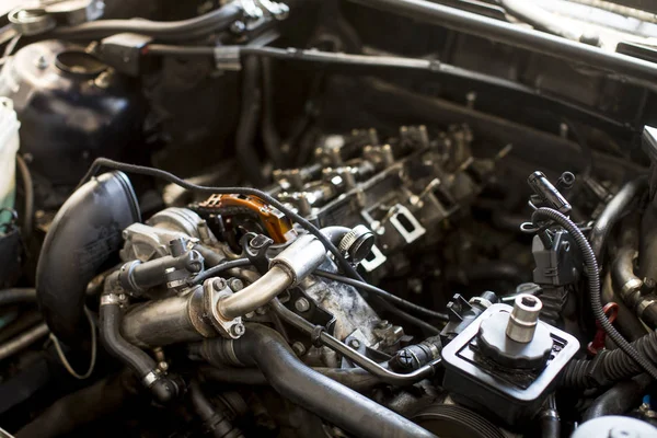 Close View Car Engine Service — Stock Photo, Image