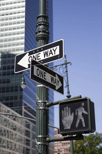 Segnaletica Stradale Manhattan New York Usa — Foto Stock