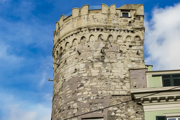 Détail Porta Soprana Gênes Italie Cette Porte Monumentale Été Construite — Photo