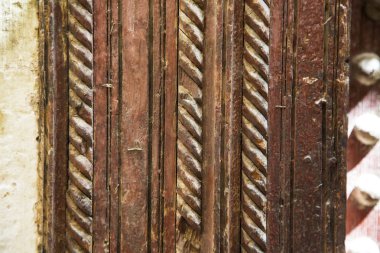 Detay eski Fas ahşap çerçeve
