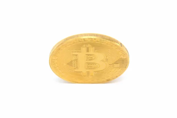 Bitcoin Criptomoneda Aislado Blanco — Foto de Stock