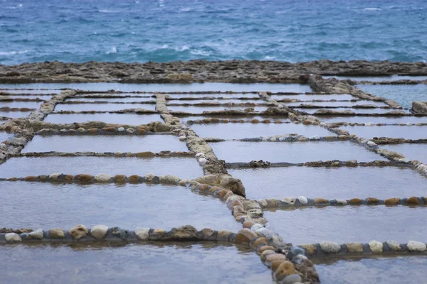 View Salt Pans Gozo Island Malta — Stock Photo, Image