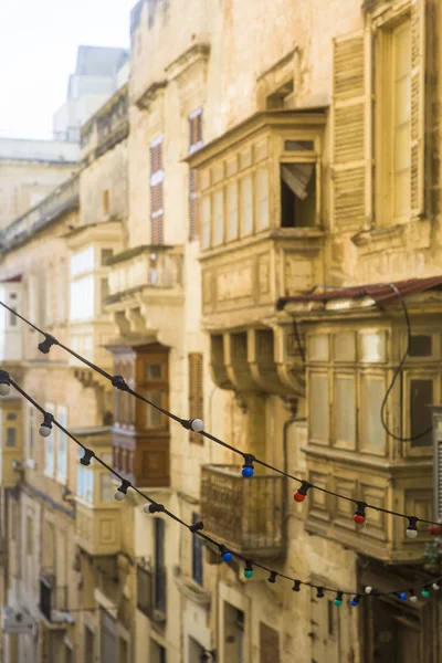 Old Beautiful Houses Centre Capital City Valetta Malta — Stock Photo, Image