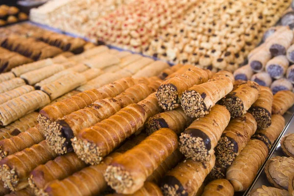 Cannoli Tradicional Maltés Mercado Abierto Marsaxlokk — Foto de Stock