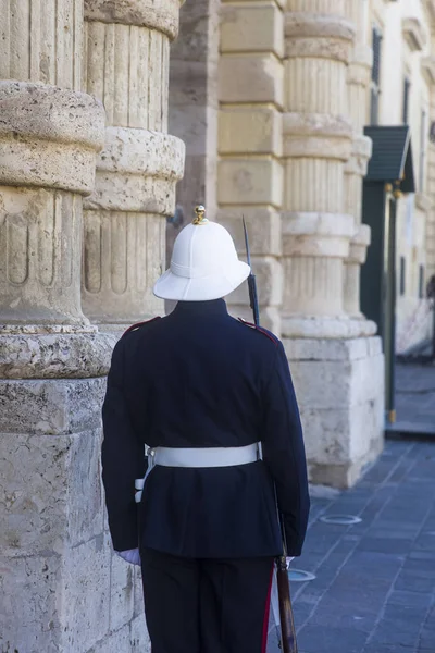 Valletta Malta Novembre 2018 Forze Armate Malta Guardia Palazzo Presidenziale — Foto Stock
