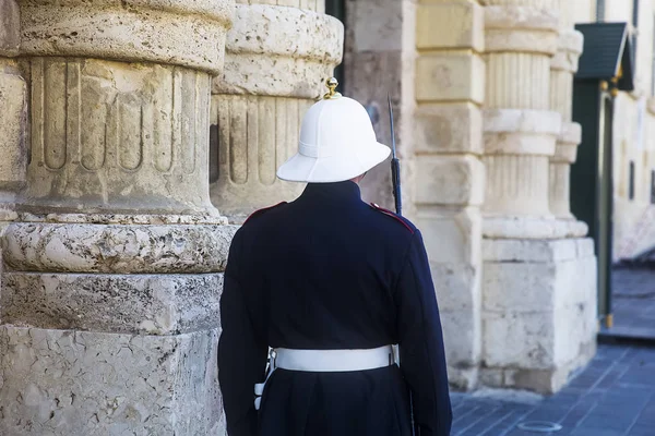 Valletta Malta Novembre 2018 Forze Armate Malta Guardia Palazzo Presidenziale — Foto Stock