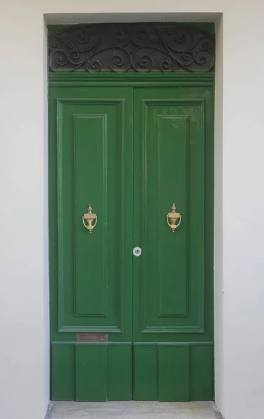 Вид Традиционную Входную Дверь Здания Мальте — стоковое фото
