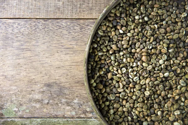 Detail Der Rohen Kopi Luwak Kaffeebohnen Auf Der Kaffeefarm — Stockfoto