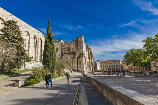 Papežský palác v Avignonu, Francie — Stock fotografie