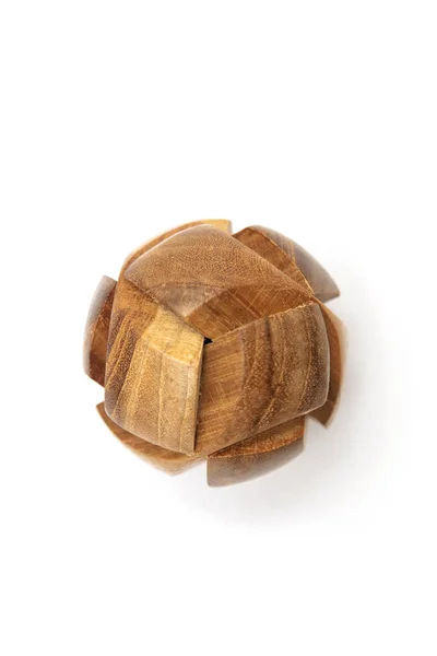 Round wooden blocks puzzle toy — Stock Photo, Image