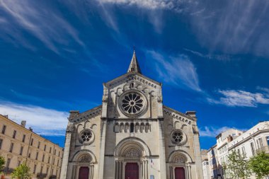 View at Eglise Saint Paul in Nimes, France clipart