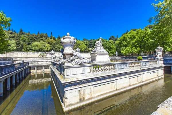 Detail Beautiful Fountain Jardin Fontaine Nimes France — Stock Photo, Image