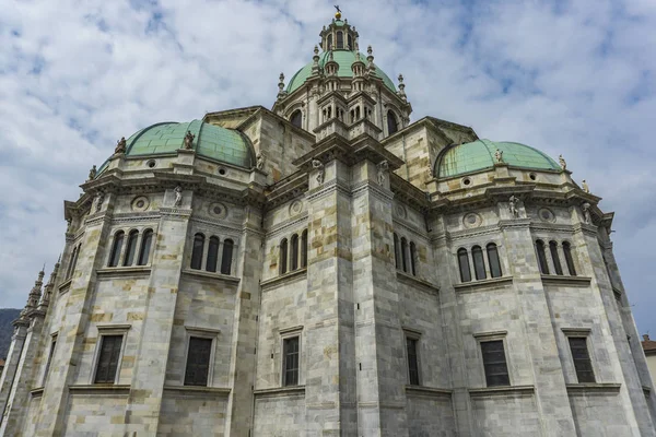 Außenansicht Der Kathedrale Von Como Duomo Como Lombardei Italien — Stockfoto