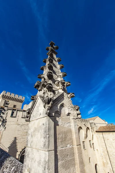 Střešní Kopy Palais Des Papes Avignon Francie — Stock fotografie