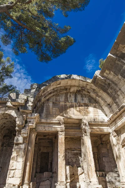 Restos Antigo Templo Romano Diana Nimes França — Fotografia de Stock