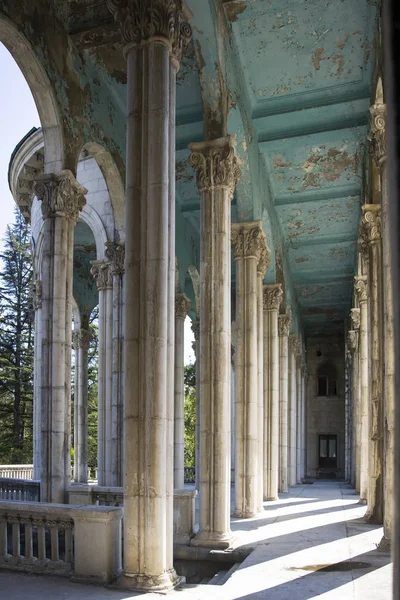 Tskaltubo Georgien April 2019 Detail Des Verlassenen Sowjetischen Sanatoriums Medea — Stockfoto