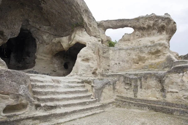 Vista Para Cidade Caverna Rocha Georgiana Uplistsikhe Geórgia — Fotografia de Stock