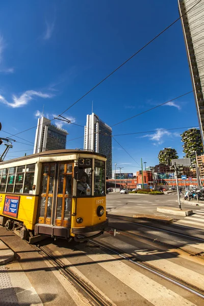 Milano Italya Nisan 2017 Vintage Tramvay Atm Class 1500 Milano — Stok fotoğraf