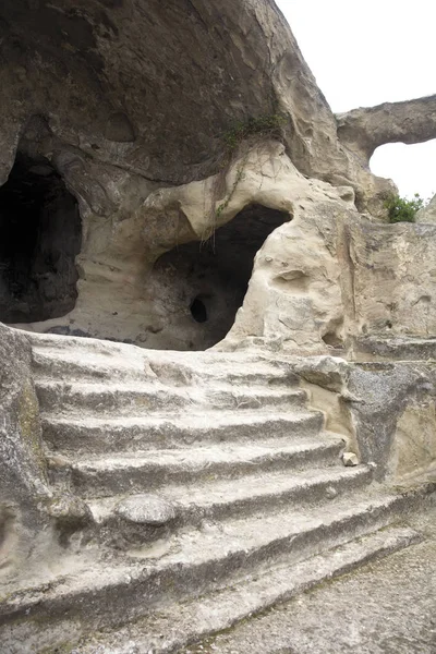 Vista Para Cidade Caverna Rocha Georgiana Uplistsikhe Geórgia — Fotografia de Stock