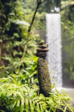 Bali,Endonezya'daki Tibumana şelalesi manzarası