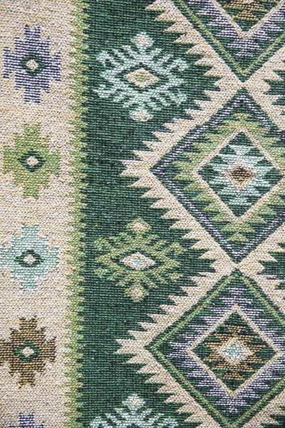 Detail Traditional Georgian Handmade Carpet Typical Geometrical Pattern — Stock Photo, Image