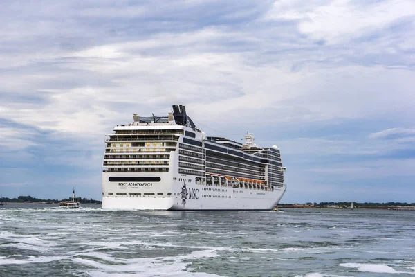 Venetië Italië Mei 2019 Mening Bij Msc Magnifica Cruiseschip Venetië — Stockfoto