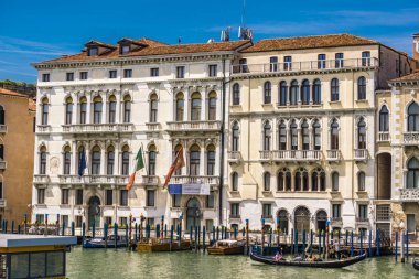 Venedik, Italya-26 Mayıs 2019: Venedik, Italya 'da görüntüle. Bu 25.000.000 turist her yıl Venedik ziyaret tahmin edilmektedir.