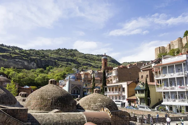 View Tower Jazah Mosque Starym Mieście Tbilisi Gruzja — Zdjęcie stockowe