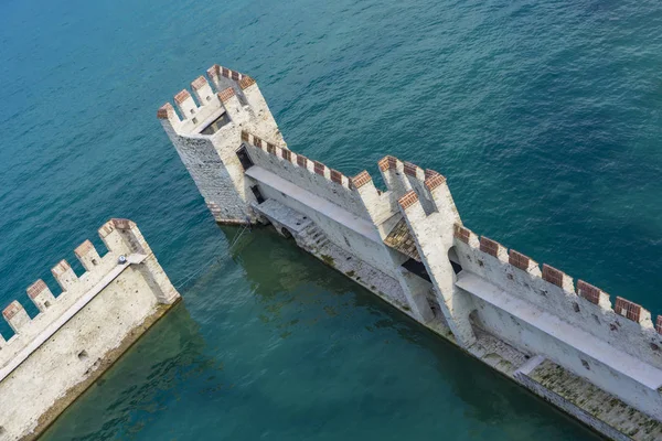 Castello Scaligero Sirmione Nin Detayı Sirmione Kalesi 14Th Century Garda — Stok fotoğraf