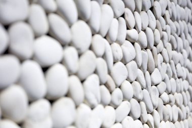 Beyaz çakıl taş doku ve arka plan closeup