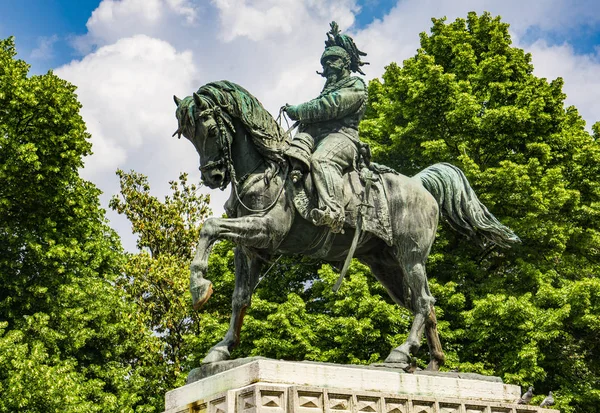 Vista Monumento Vittorio Emanuele Segundo Rei Itália Praça Sutiã Verona — Fotografia de Stock