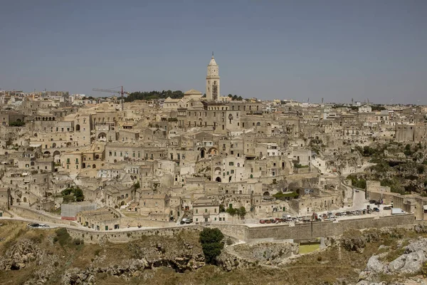 Vista Antiga Cidade Matera Região Basilicata Sul Itália — Fotografia de Stock