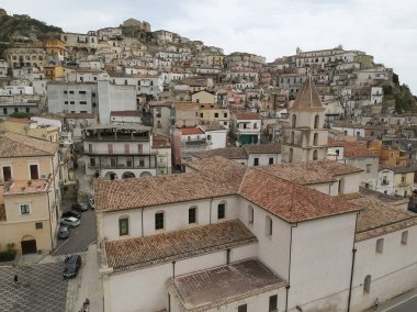 Panoramic view of old town Tursi in Basilicata region, Italy clipart
