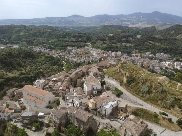 Pemandangan Panorama Kota Tua Tursi Daerah Basilicata Italia — Stok Foto