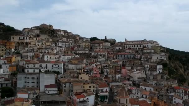 意大利巴利卡塔地区图尔西老城区的全景 — 图库视频影像