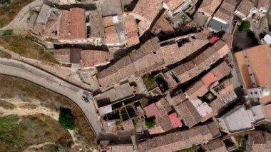 Basilicata bölgesinde eski şehir Tursi panoramik görünümü, İtalya