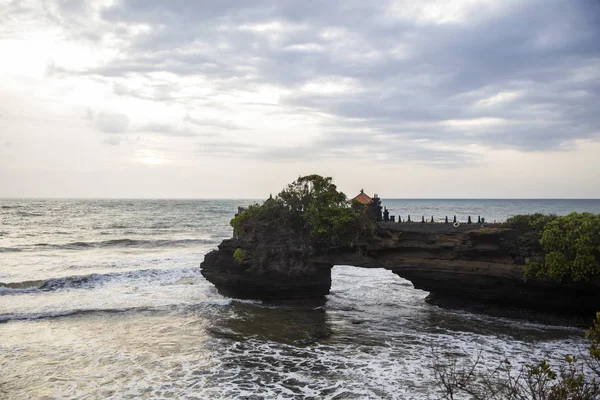 Tekintettel Tanah Lot Templomban Legfontosabb Hindu Templom Bali Sziget Indonézia — Stock Fotó