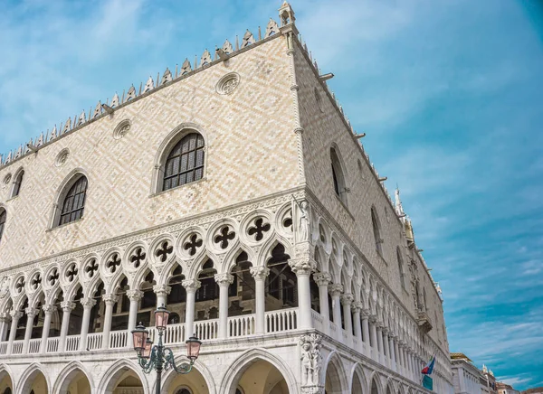 Dettaglio Palazzo Ducale Stile Gotico Veneziano Venezia — Foto Stock