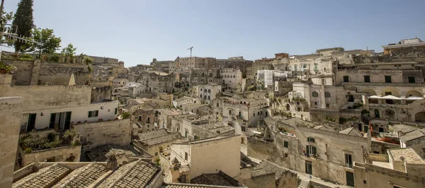 Utsikt Över Den Antika Staden Matera Basilicata Regionen Södra Italien — Stockfoto