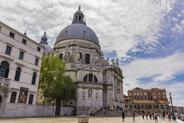 Venetië Italië Mei 2019 Ongeïdentificeerde Mensen Door Basilica Santa Maria — Stockfoto
