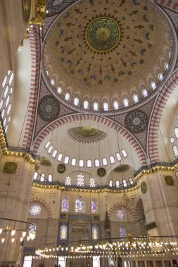 Süleyman Camii'nin iç kısmı (Süleymaniye Camii), İstanbul'da 16.