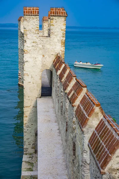 Détail Castello Scaligero Sirmione Château Sirmione 14Ème Siècle Lac Garde — Photo