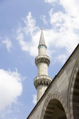 İstanbul Süleymaniye Camii'nin minaresinde manzara