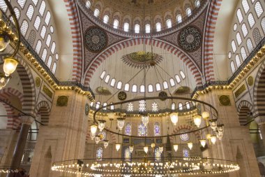 Süleyman Camii'nin iç kısmı (Süleymaniye Camii), İstanbul'da 16.