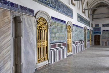 Amazing and beautiful interior of Topkapi palace in Istanbul, Turkey clipart