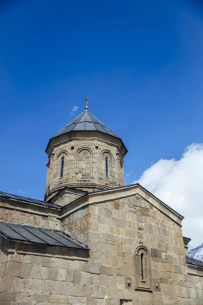 Pohled Kostel Nejsvětější Trojice Gruzii — Stock fotografie